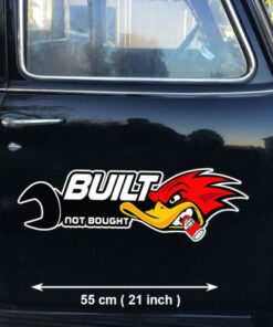 2 Pcs Hot Rod Garage Built Not Bought Rat Rod Vinyl Stickers