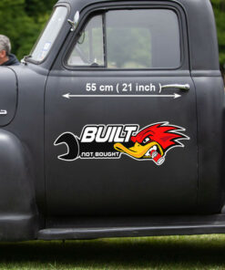 Hot Rod Duck Garage Built Not Bought Mr Horsepower Rat Rod Door Art Vinyl Decals