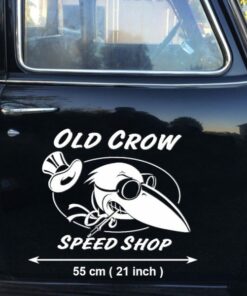 2 Pcs Speed Shop Hot RodVintage Kustom Kulture Vinyl Stickers