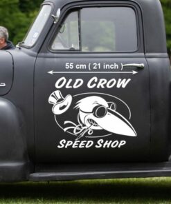 2 Pcs Speed Shop Hot RodVintage Kustom Kulture Vinyl Stickers