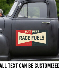 2 Pcs Personalized Hot Rod Rat Piss Race Fuels Vinyl Sticker