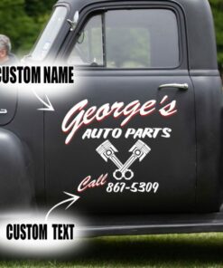 2 Pcs Personalized Speed Shop Auto Parts Vinyl Stickers