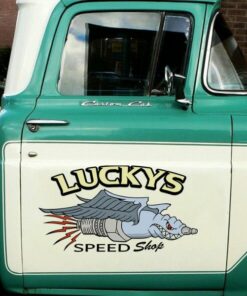 Personalized Speed Shop Hot Rod Garage Vinyl Stickers