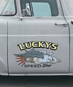 Personalized Speed Shop Hot Rod Garage Vinyl Stickers