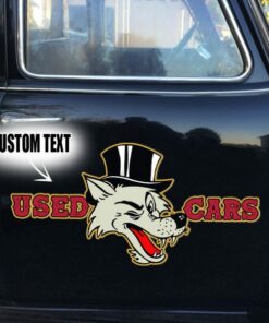 2 Pcs Used Cars Hot Rod Garage Vinyl Stickers