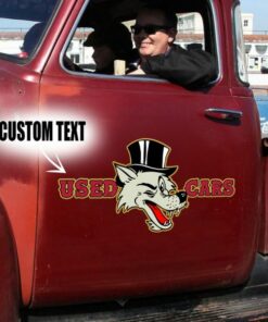 2 Pcs Used Cars Hot Rod Garage Vinyl Stickers