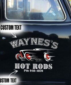 2 Pcs Personalized Hot Rod Lettering Speed Shop Garage Vinyl Stickers