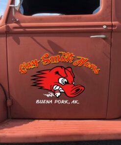 2 Pcs Clay Smith Hams Buena Pork Hot Rod Garage Vinyl Stickers