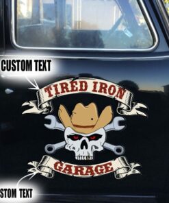 2 Pcs Personalized Hot Rod Garage We Keep The Old Stuff Rolling Vintage Pinstripe Vinyl Stickers