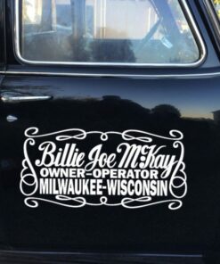 2 Pcs Bj And The Bear Old School Trucker Vinyl Stickers