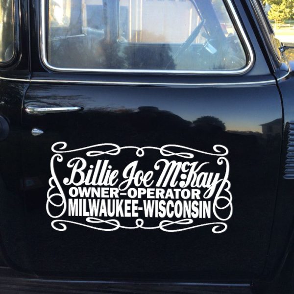 2 Pcs Bj And The Bear Old School Trucker Vinyl Stickers