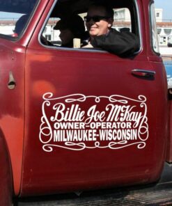 2 Pcs Bj And The Bear Old School Trucker Vinyl Stickers