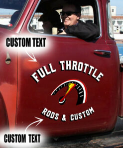 2 Pcs Personalized Rods And Custom Hot Rod Garage Racing Speed Shop Vinyl Stickers