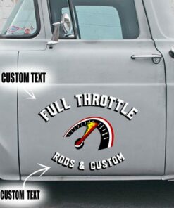 2 Pcs Personalized Rods And Custom Hot Rod Garage Racing Speed Shop Vinyl Stickers