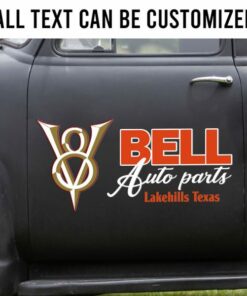 2 Pcs Personalized Auto Parts V8 Garage Vinyl Decals For Car Door