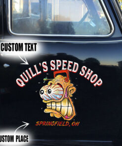 Personalized Hot Rod Garage Kustom Kulture Low Brow Art Vinyl Stickers Set 02 Pcs