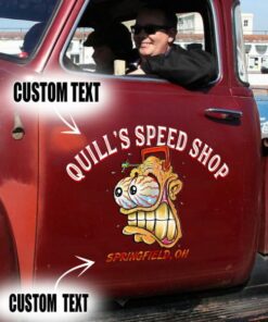 Personalized Hot Rod Garage Kustom Kulture Low Brow Art Vinyl Stickers Set 02 Pcs