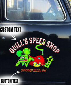 2 Pcs Personalized Hot Rod Garage Rat Rod Kustom Kulture Vinyl Stickers