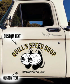 2 Pcs Personalized Eye Ball Hot Rod Kustom Garage Low Brow Art Vinyl Decals for Car