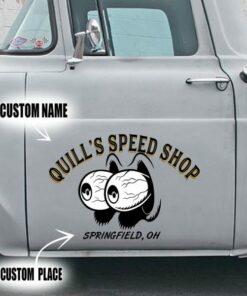 2 Pcs Personalized Eye Ball Hot Rod Kustom Garage Low Brow Art Vinyl Decals for Car