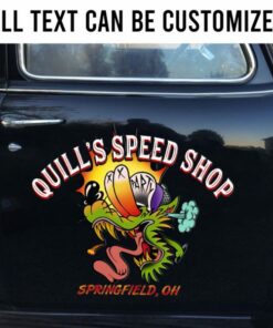 2 Pcs Personalized Old Chool Garage Hot Rod Garage Weirdo Kustom Kulture Vinyl Stickers