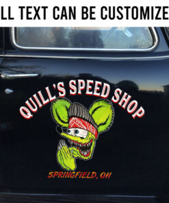 2 Pcs Personalized Hot Rod Garage Kustom Kulture Low Brow Art Vinyl Stickers