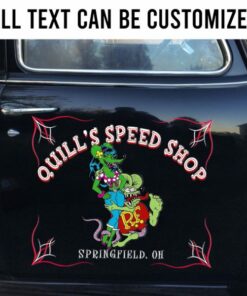 2 Pcs Personalized Hot Rod Garage Rat Rod Garage Pinstripe Kustom Kulture Vinyl Decals