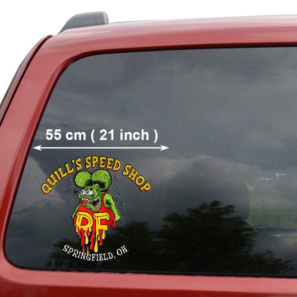 2 Pcs Personalized Hot Rod Garage Door Art Rat Rod Garage Kustom Kulture Vinyl Stickers