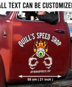 2 Pcs Rat Rod Flying Eyeball Kustom Kulture Low Brow Art Hot Rod Vinyl Stickers