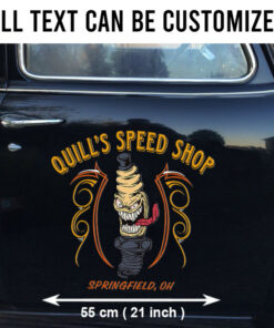 2 Pcs Personalized Spark Plug Hot Rod Garage Vintage Garage Vinyl Stickers