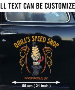 2 Pcs Personalized Spark Plug Hot Rod Garage Vintage Garage Vinyl Stickers