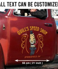 2 Pcs Personalized Spark Plug Hot Rod Garage Vintage Garage Vinyl Stickers