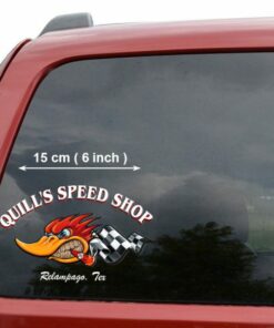 2 Pcs Personalized Hot Rod Garage Speed Shop Vintage Garage Vinyl Stickers