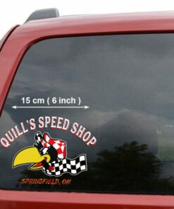 2 Pcs Personalized Hot Rod Garage Speed Shop Racing Vinyl Stickers