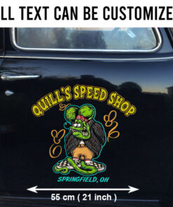 2 Pcs Personalized Hot Rod Garage Pinstriping Old School Garage Vinyl Stickers