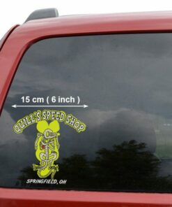 2 Pcs Personalized Hot Rod Garage Old School Garage Kustom Kulture Vinyl Stickers