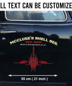 Personalized Pinstripe Hot Rod Garage Lettering Speed Shop Vinyl Decals