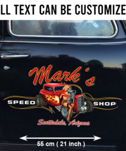 Pinup Girl Spark Plug Hot Rod Garage Pinstriping Vinyl Stickers