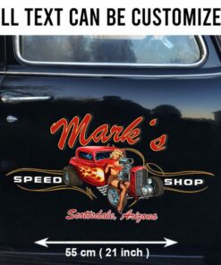 Pinup Girl Spark Plug Hot Rod Garage Pinstriping Vinyl Stickers