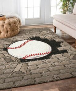 Brick Baseball Rug, Gifts for Baseball