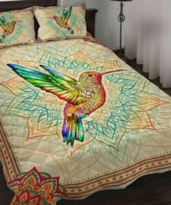 Hummingbird Mandala Native Quilt Bedding Set