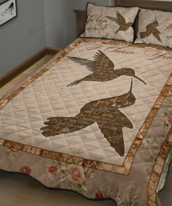 Hummingbird Couple I Choose You Quilt Bedding Set