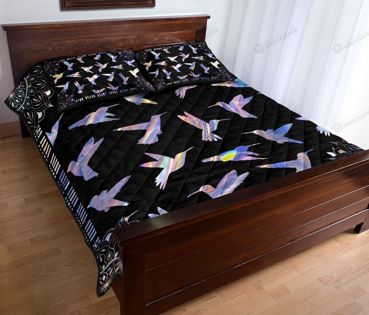 Hummingbird Quilt Bedding Sheets Hologram Style