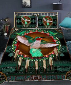 Native American Hummingbird Quilt Bed Set