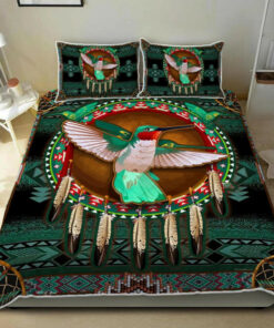 Native American Hummingbird Quilt Bed Set