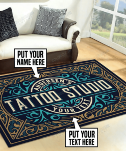Personalized Tattoo Studio Rectangular Rugs Home Decor
