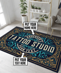 Personalized Tattoo Studio Rectangular Rugs Home Decor