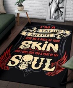 Tattoo Schoool Area Rectangular Rug Home Decor