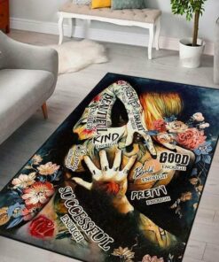 Tattoo Girl I Am Area Rectangular Rug Home Decor