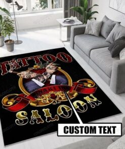 Personalized Tattoo Saloon Area Rectangular Rug Home Decor